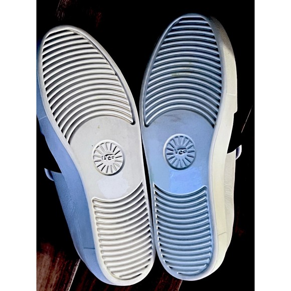 UGG Slip On Sneakers Womens 9.5 Chayze White Leather Comfort Loafer Shoes - Picture 5 of 8